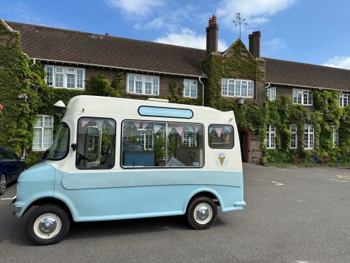 Vintage ice cream van, Gloria at Plumpton College